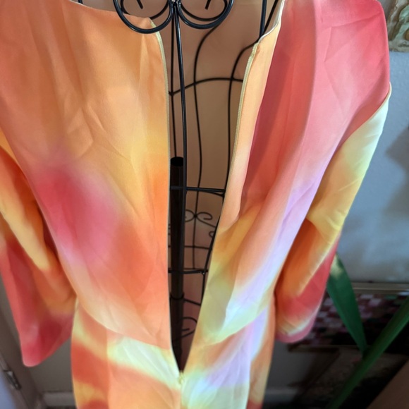 CMEO Collective Orange Sherbet Blindfold Dress Tie-Dye 8 - Picture 4 of 8